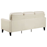 Jonah Ivory 2-Piece Upholstered Track Arm Sofa Set