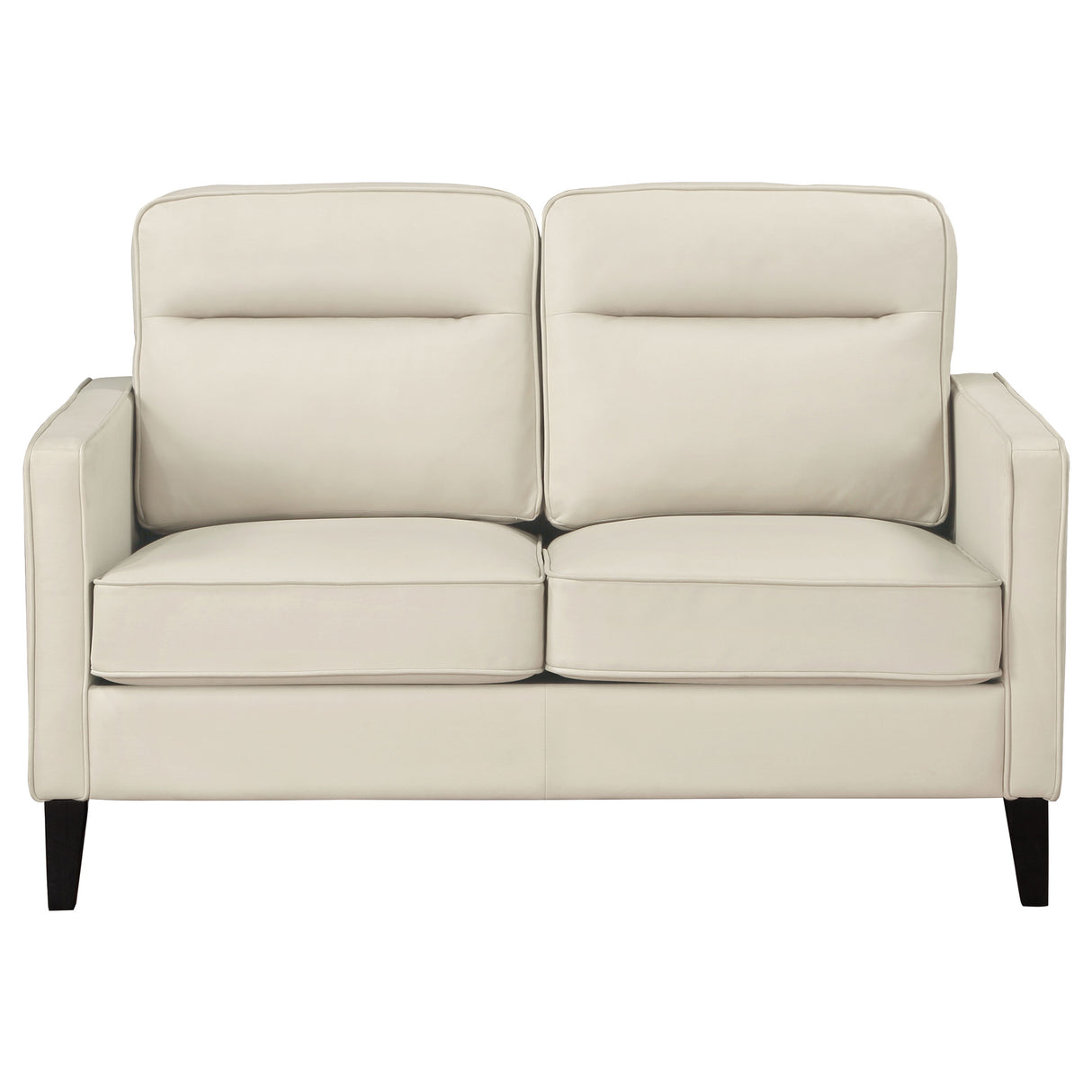 Jonah Ivory 3-Piece Upholstered Track Arm Sofa Set