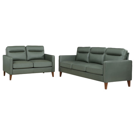 Jonah Green 2-Piece Upholstered Track Arm Sofa Set