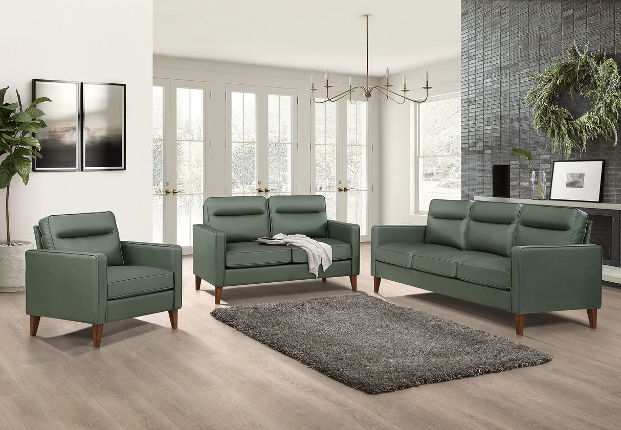 Jonah Green 3-Piece Upholstered Track Arm Sofa Set