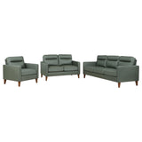 Jonah Green 3-Piece Upholstered Track Arm Sofa Set