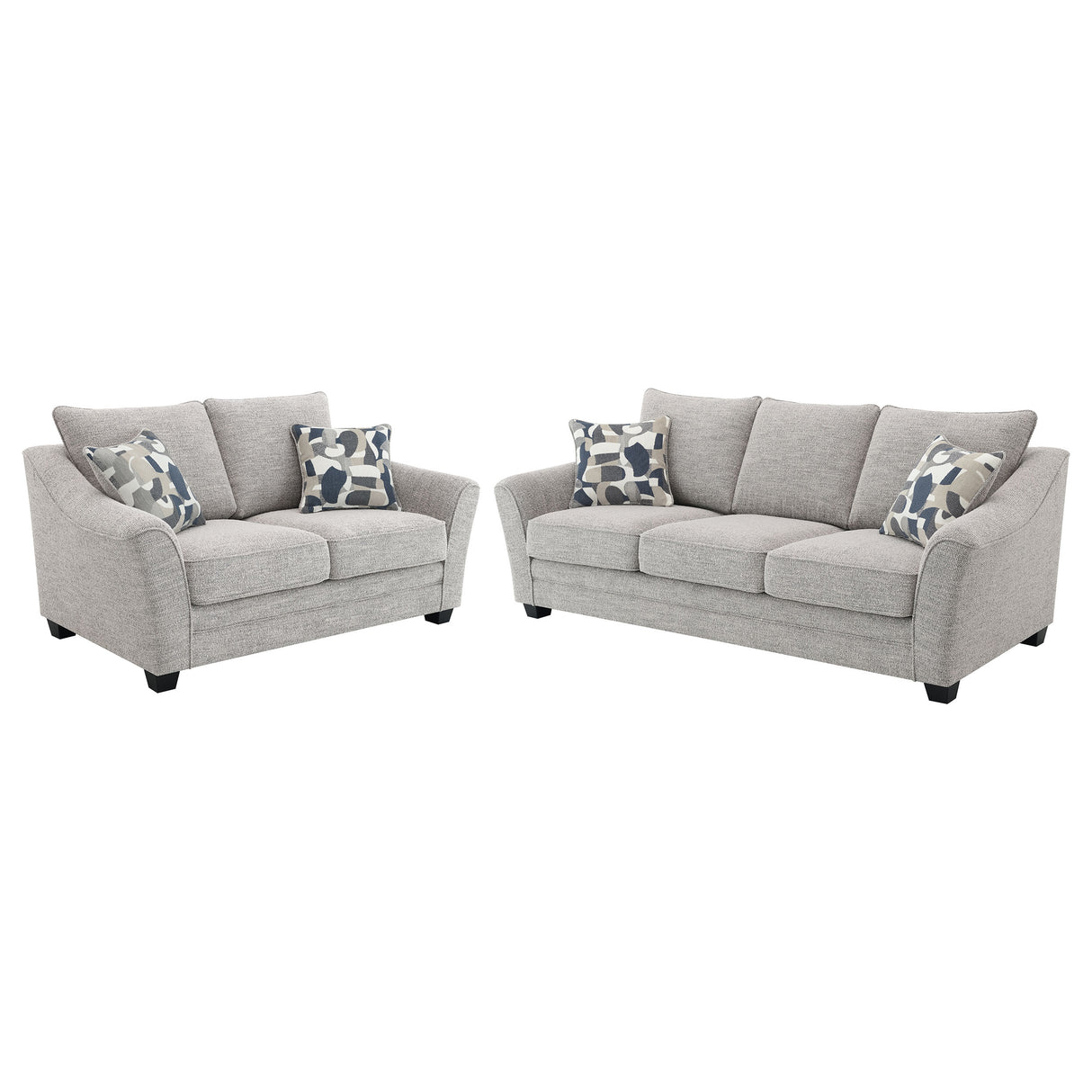 Tomkins Light Grey 2-Piece Boucle Upholstered Sofa Set