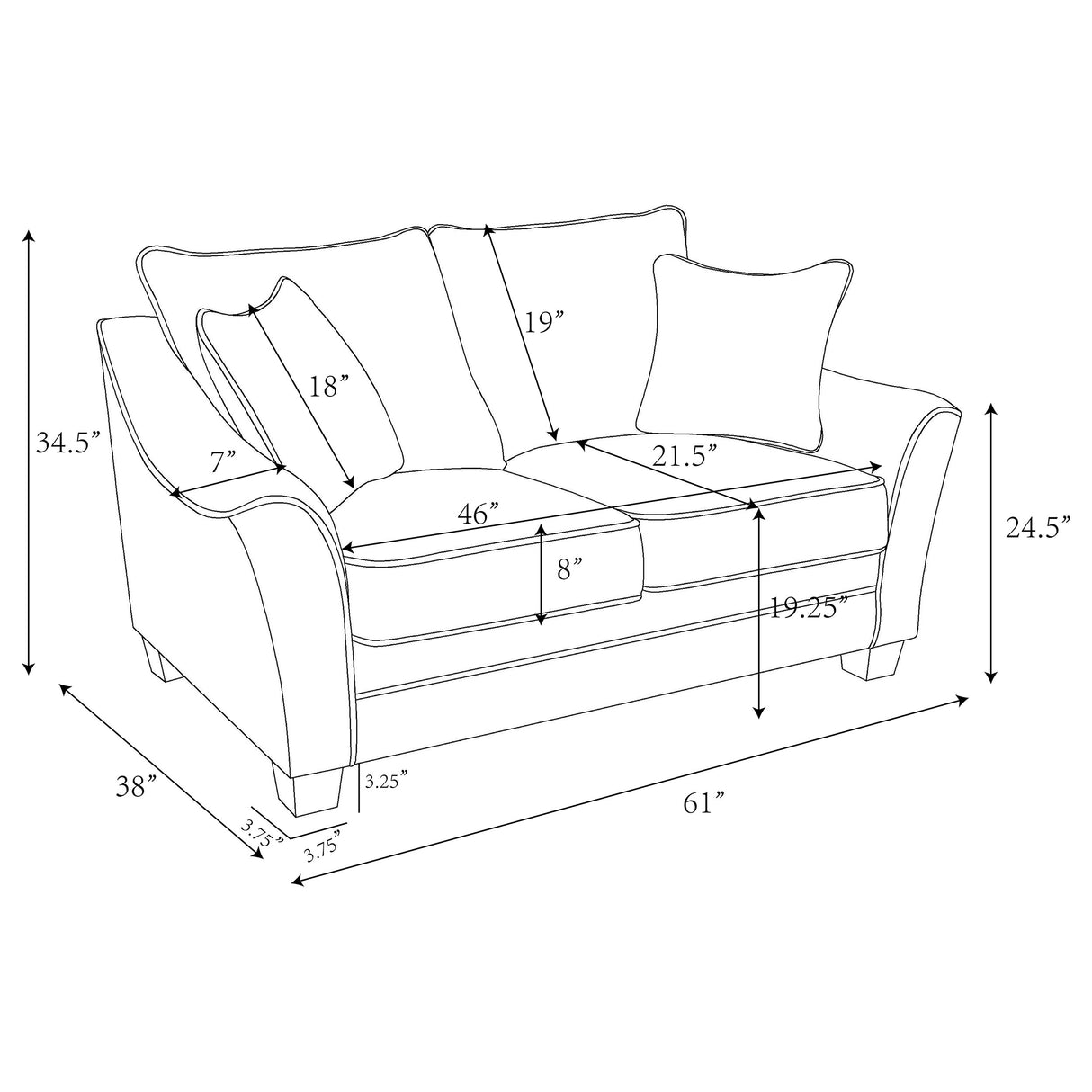 Tomkins Light Grey 2-Piece Boucle Upholstered Sofa Set