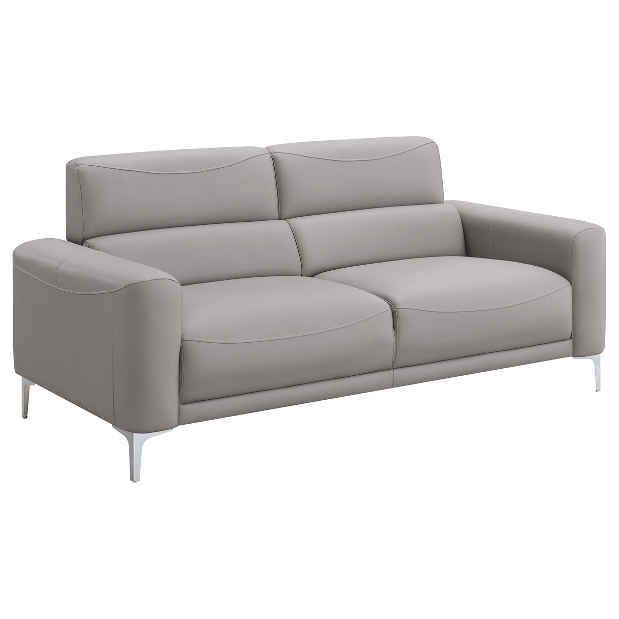 Glenmark Taupe 2-Piece Upholstered Track Arm Sofa Set