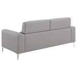 Glenmark Taupe 2-Piece Upholstered Track Arm Sofa Set