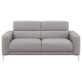 Glenmark Taupe 3-Piece Upholstered Track Arm Sofa Set