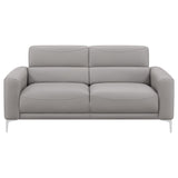 Glenmark Taupe 3-Piece Upholstered Track Arm Sofa Set