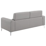 Glenmark Taupe 3-Piece Upholstered Track Arm Sofa Set