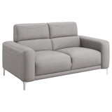 Glenmark Taupe 3-Piece Upholstered Track Arm Sofa Set