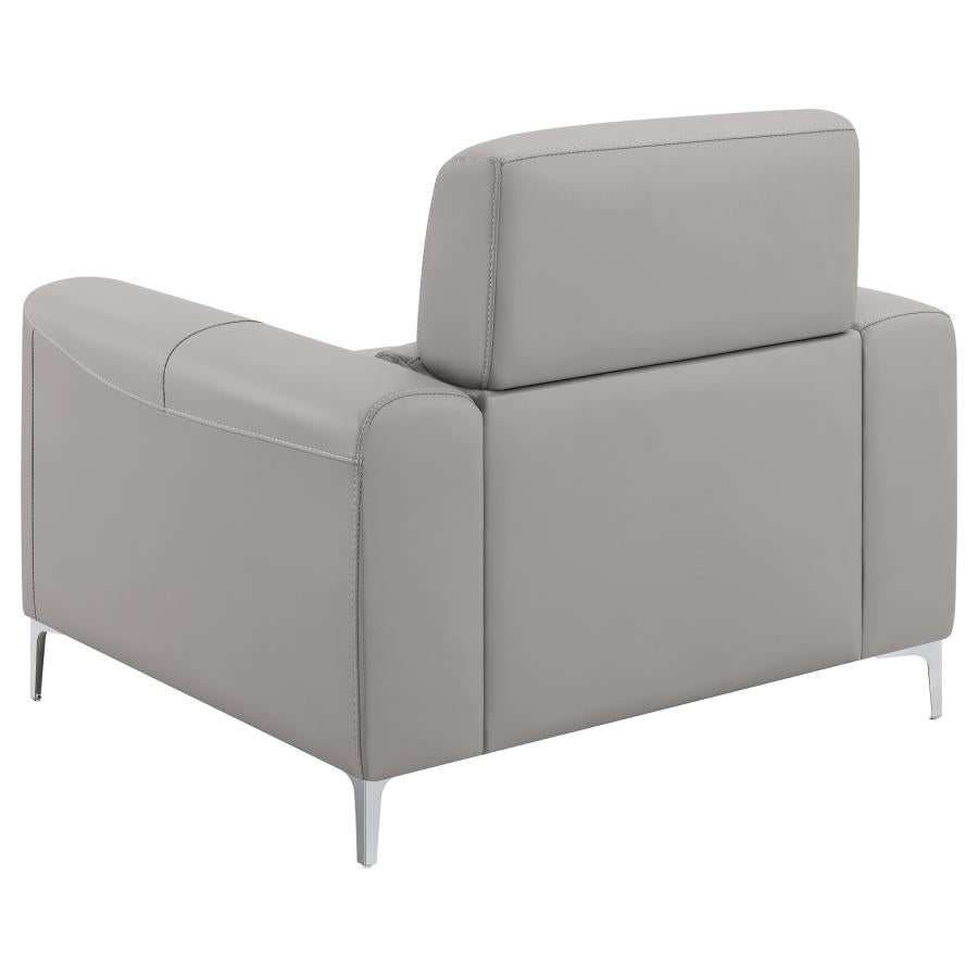 Glenmark Taupe 3-Piece Upholstered Track Arm Sofa Set