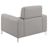 Glenmark Taupe 3-Piece Upholstered Track Arm Sofa Set