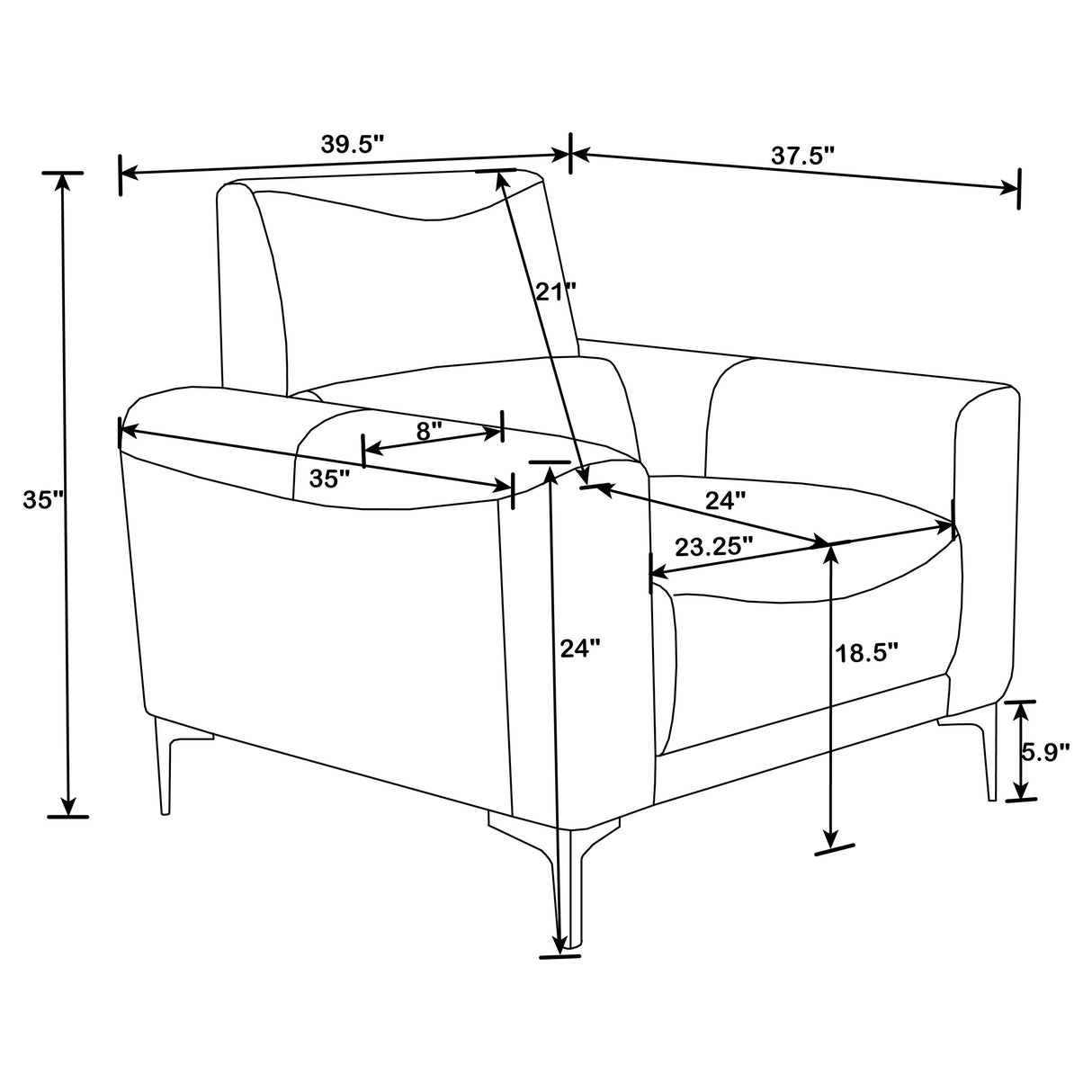 Glenmark Taupe 3-Piece Upholstered Track Arm Sofa Set