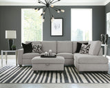 Whitson Stone Upholstered Track Arm Sectional Chaise Sofa