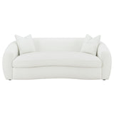 Isabella Ivory 3-Piece Faux Sheepskin Upholstered Sofa Set Natural