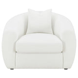 Isabella Ivory 3-Piece Faux Sheepskin Upholstered Sofa Set Natural