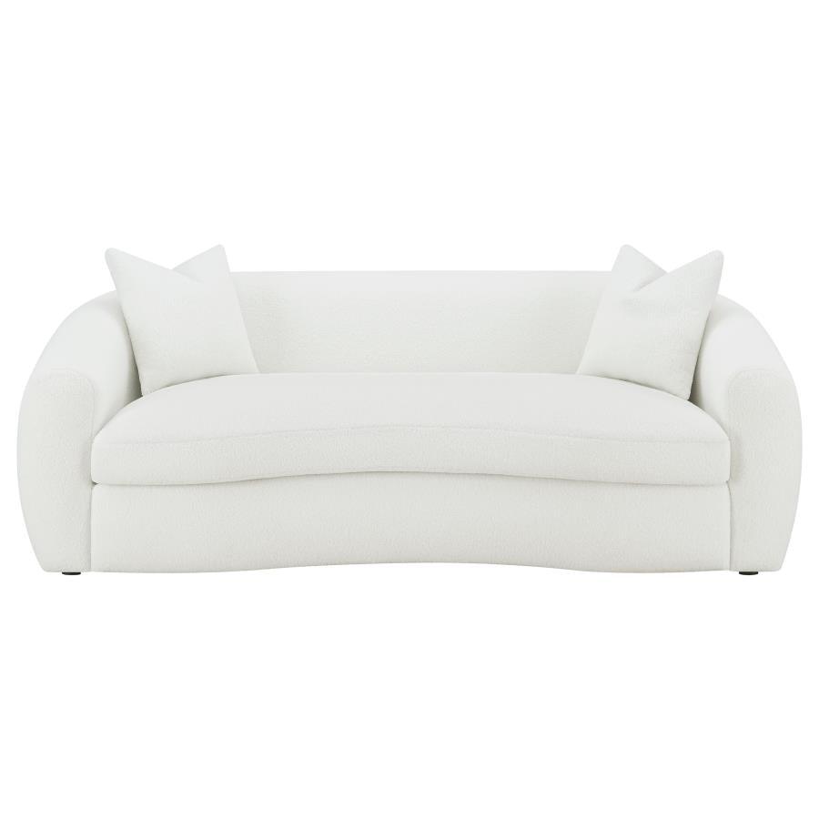 Isabella Upholstered Tight Back Sofa White