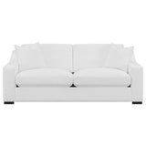 Ashlyn White 2-Piece Upholstered Sloped Arm Sofa Set