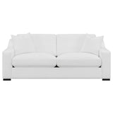 Ashlyn White 2-Piece Upholstered Sloped Arm Sofa Set