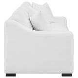 Ashlyn White 2-Piece Upholstered Sloped Arm Sofa Set