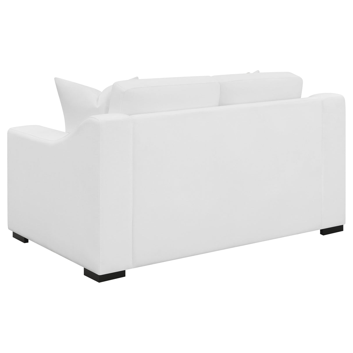 Ashlyn White 2-Piece Upholstered Sloped Arm Sofa Set