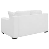 Ashlyn White 2-Piece Upholstered Sloped Arm Sofa Set