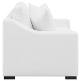 Ashlyn White 2-Piece Upholstered Sloped Arm Sofa Set