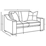 Ashlyn White 2-Piece Upholstered Sloped Arm Sofa Set