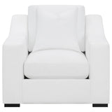 Ashlyn White 3-Piece Upholstered Sloped Arm Sofa Set