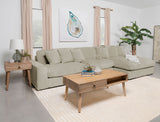 Blaine Sand Upholstered Reversible Chaise Sectional Sofa