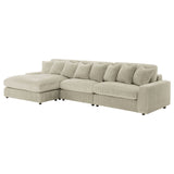 Blaine Sand Upholstered Reversible Chaise Sectional Sofa