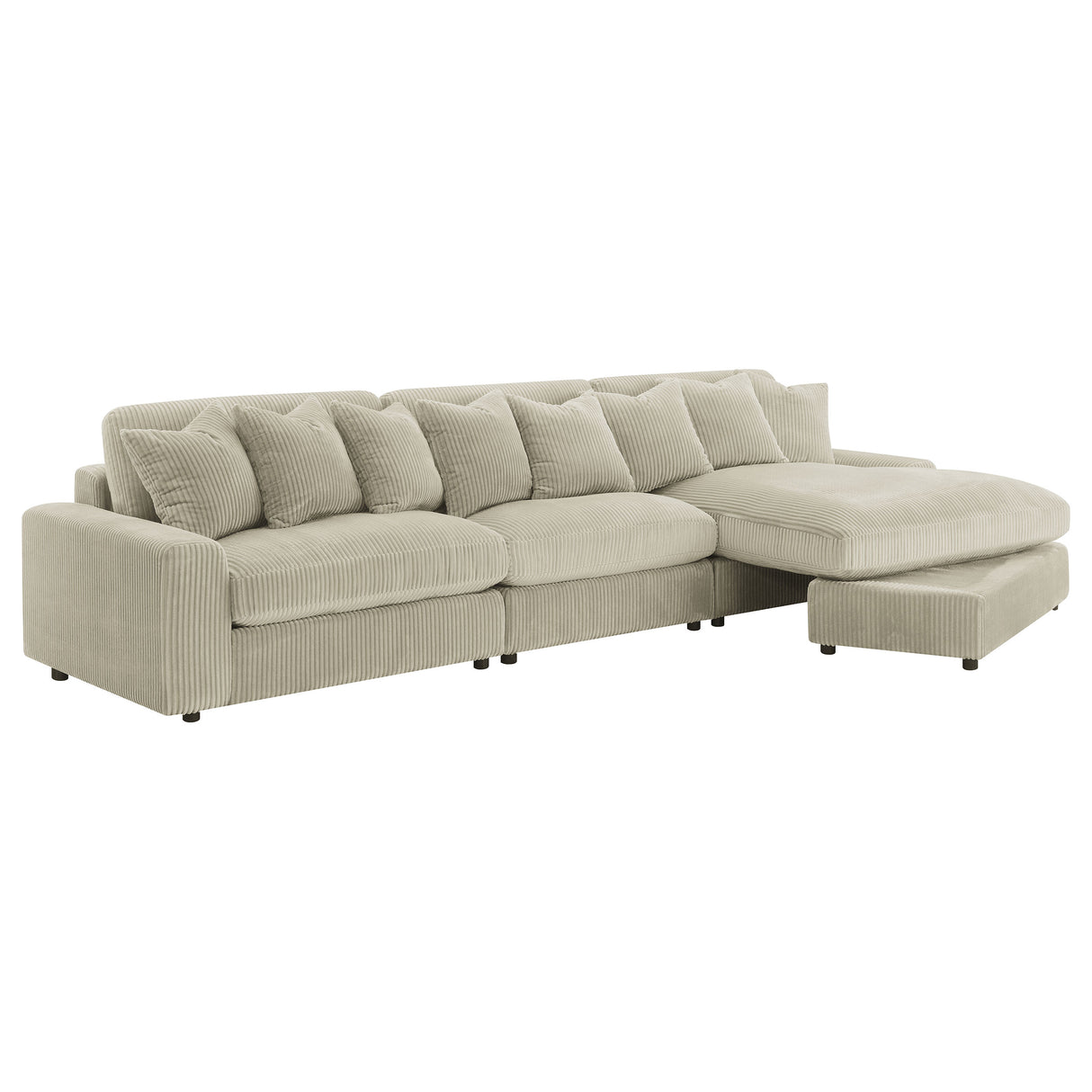 Blaine Sand Upholstered Reversible Chaise Sectional Sofa