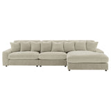 Blaine Sand Upholstered Reversible Chaise Sectional Sofa