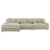 Blaine Sand Upholstered Reversible Chaise Sectional Sofa