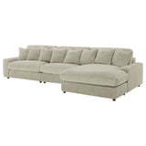 Blaine Sand Upholstered Reversible Chaise Sectional Sofa