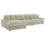 Blaine Sand Upholstered Reversible Chaise Sectional Sofa