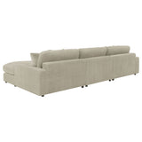 Blaine Sand Upholstered Reversible Chaise Sectional Sofa