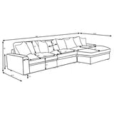 Blaine Sand Upholstered Reversible Chaise Sectional Sofa