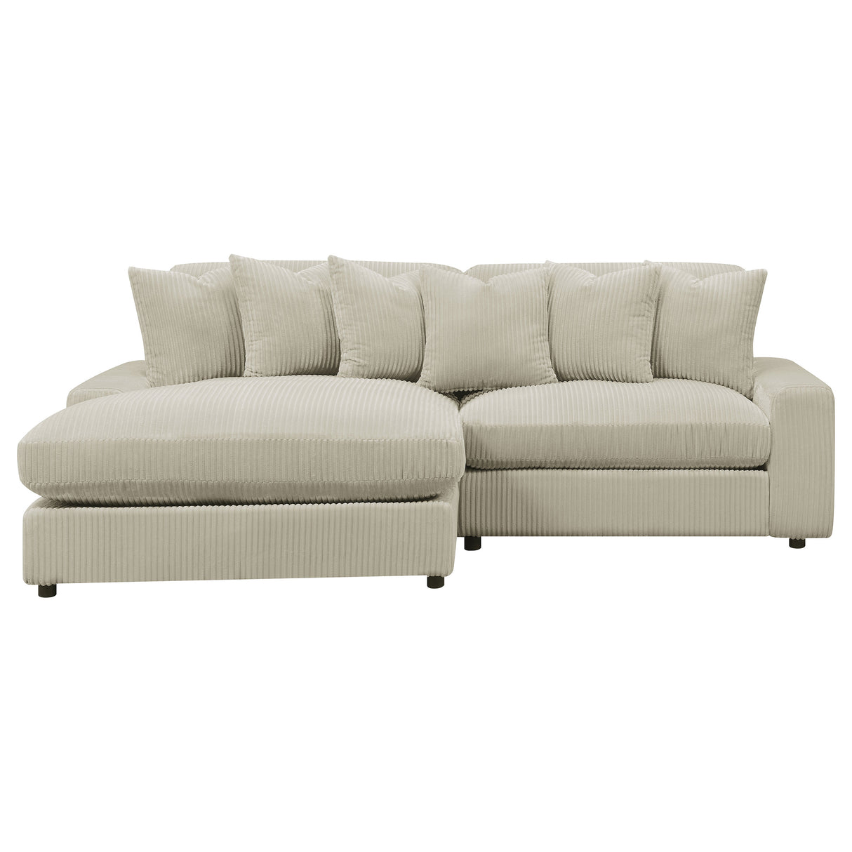 Blaine Sand Upholstered Reversible Chaise Sectional Sofa