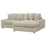 Blaine Sand Upholstered Reversible Chaise Sectional Sofa