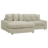 Blaine Sand Upholstered Reversible Chaise Sectional Sofa