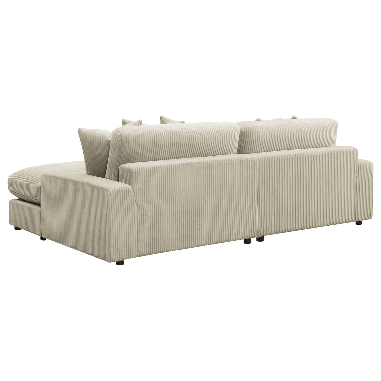 Blaine Sand Upholstered Reversible Chaise Sectional Sofa