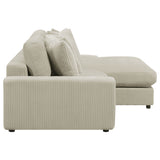 Blaine Sand Upholstered Reversible Chaise Sectional Sofa