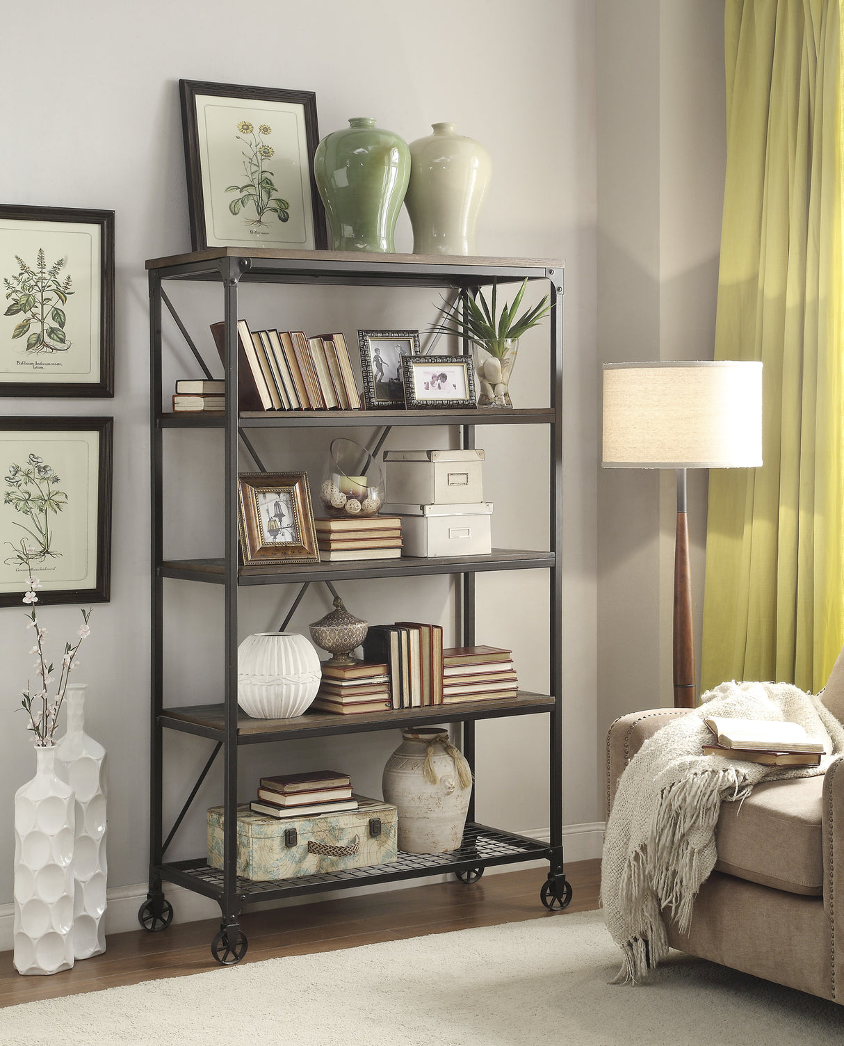 Millwood Black, Brown Bookcase