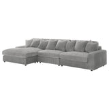 Blaine Fog Upholstered Reversible Chaise Sectional Sofa