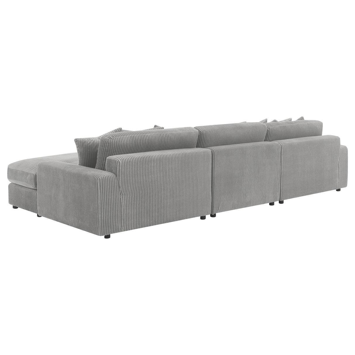 Blaine Fog Upholstered Reversible Chaise Sectional Sofa