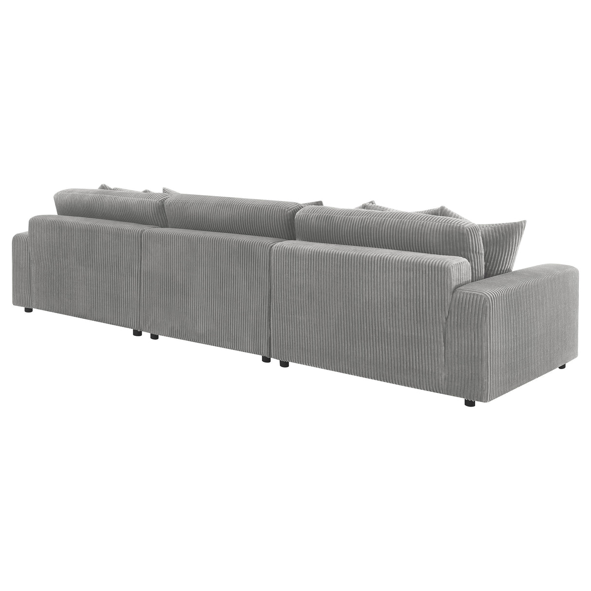 Blaine Fog Upholstered Reversible Chaise Sectional Sofa