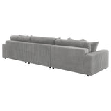 Blaine Fog Upholstered Reversible Chaise Sectional Sofa