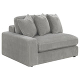 Blaine Fog Upholstered Reversible Chaise Sectional Sofa