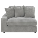 Blaine Fog Upholstered Reversible Chaise Sectional Sofa