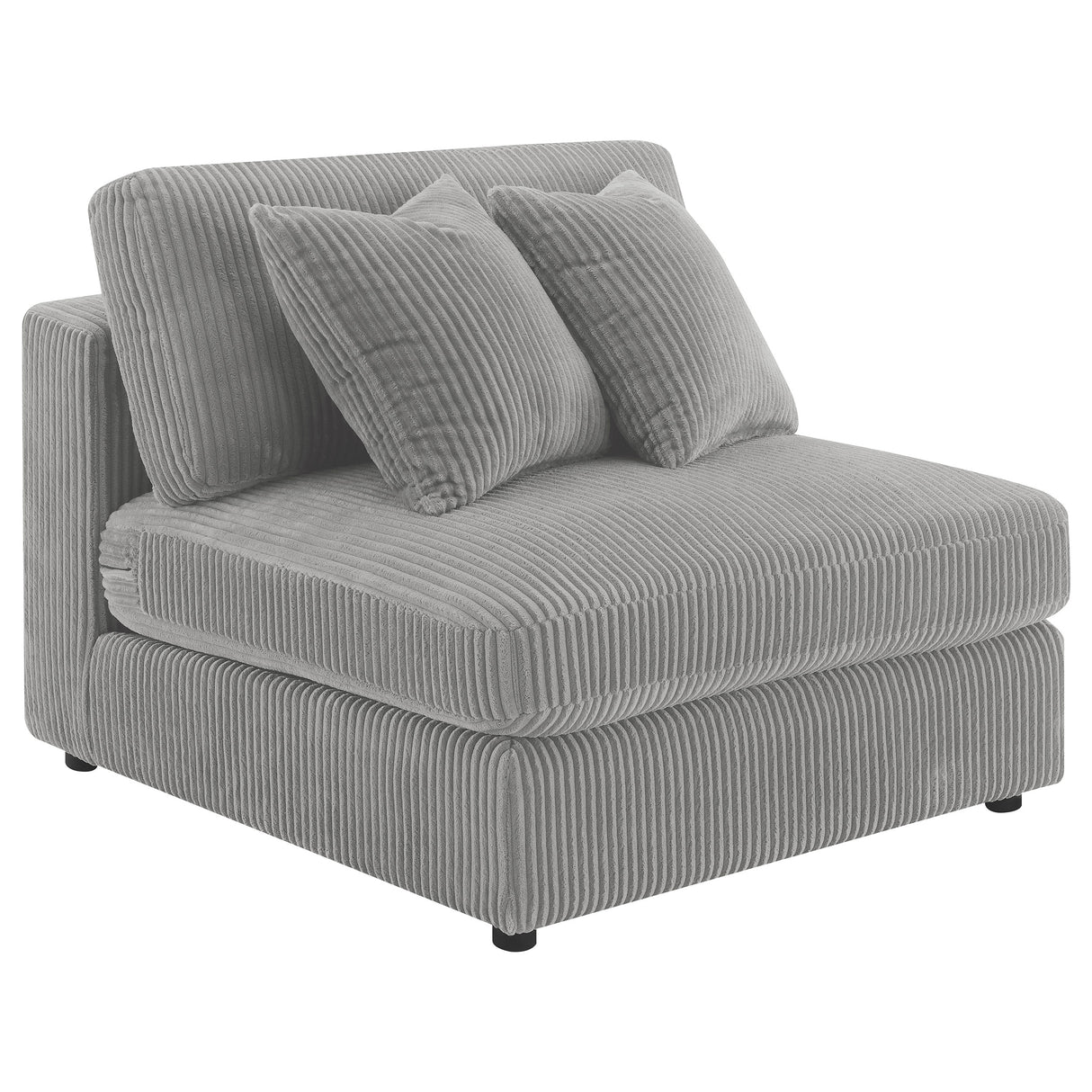 Blaine Fog Upholstered Reversible Chaise Sectional Sofa